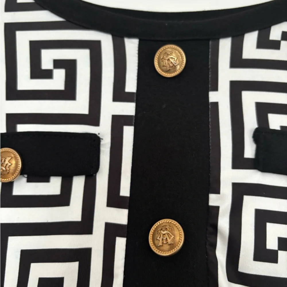 Black & White Geometric Skirt Set - Picture 7 of 10